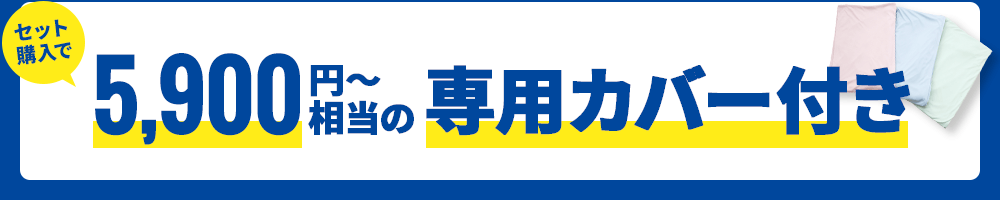 セット購入で5,900円〜相当の専用カバー付き